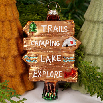 Glass Trails Sign Ornament - Christmas Place