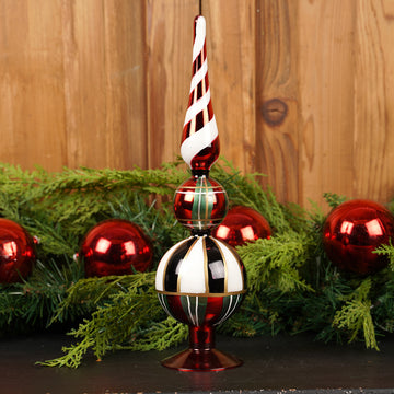 12Inch Red Green White Finial