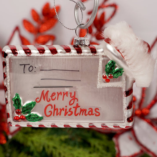 Glass Merry Christmas Letter Ornament - Christmas Place