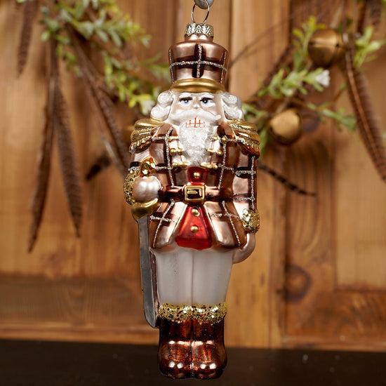 7Inch Glass Nutcracker Ornament - Christmas Place
