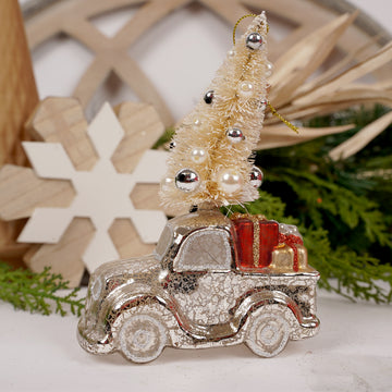 Gold Truck With Tree Ornament