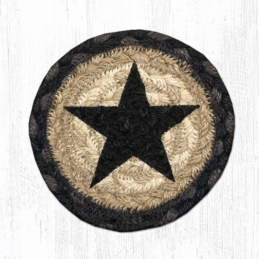 5in Black Star Coaster