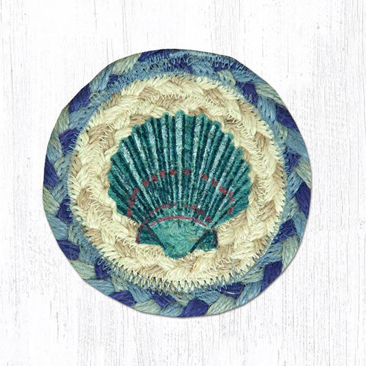 5in Blue Scallop Coaster