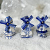 Delft Blue Windmill Ornaments - Christmas Place