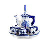 Delft Blue And White Afternoon Tea Ornament - Christmas Place
