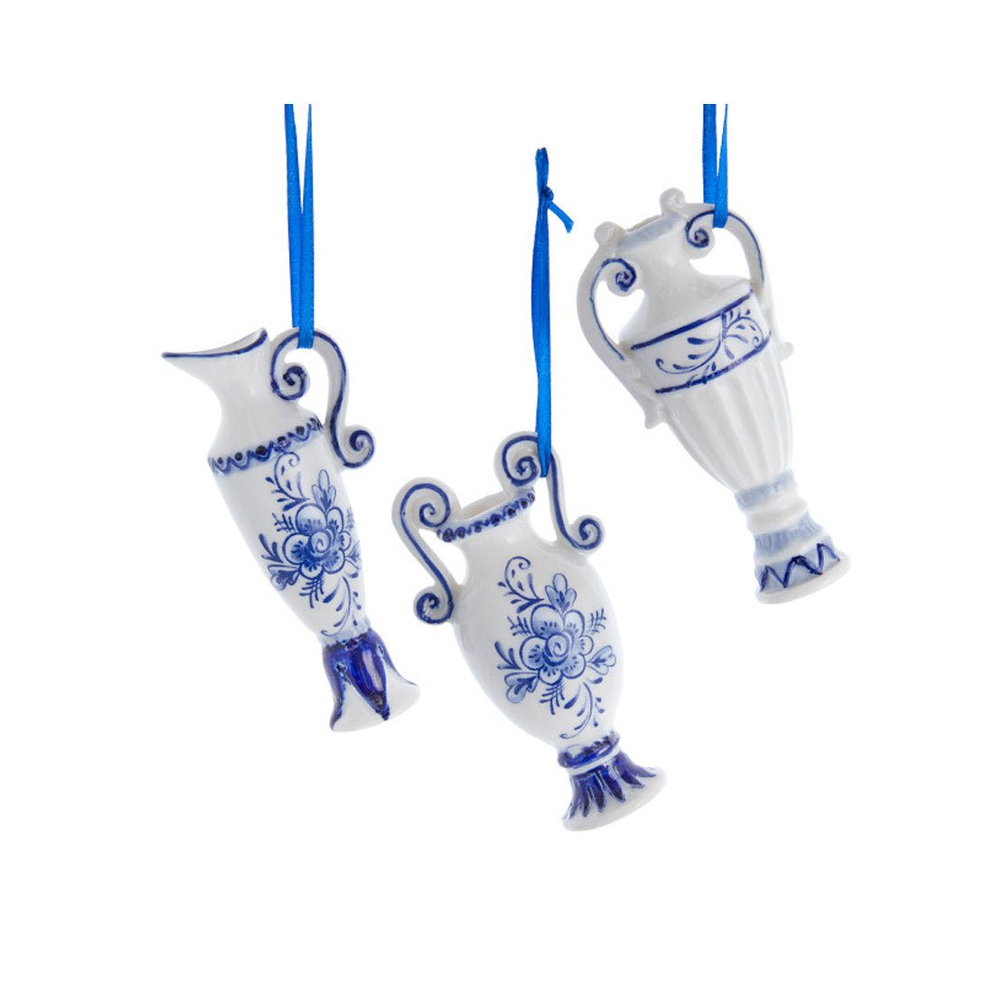 Delft Blue And White Vase Ornament - Christmas Place