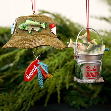 Fishing Bucket Hat Ornament - Christmas Place