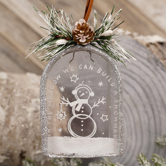 Forest Snowman Acrylic Christmas Ornament - Christmas Place