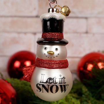 4.8Inch Let It Snow Snowman Ornament - Christmas Place