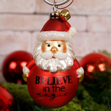 4.5Inch Believe Santa Ornament - Christmas Place