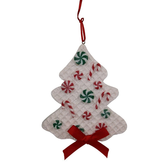 White Peppermint Tree Ornament - Christmas Place