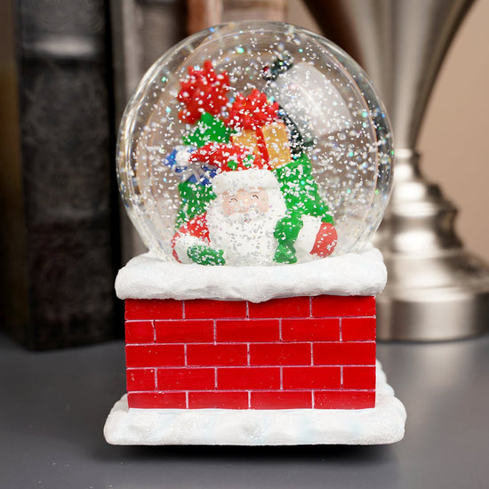5.5Inch Santa Chimney Water Globe - Christmas Place