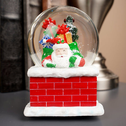 5.5Inch Santa Chimney Water Globe - Christmas Place