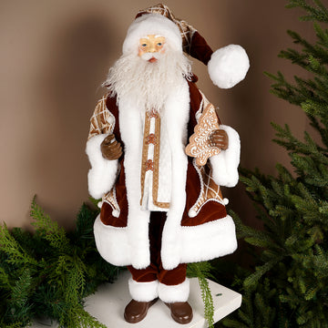 27Inch Gingerbread Brown Santa