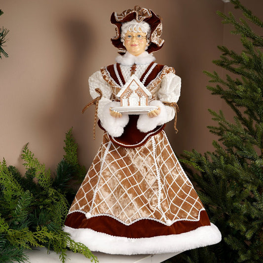 26.4Inch Gingerbread Brown Mrs Claus - Christmas Place