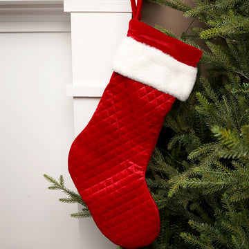 25Inch Red Stocking With White Cuff