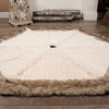 55Inch Cream Tree Skirt With Brown Trim