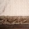 55Inch Cream Tree Skirt With Brown Trim