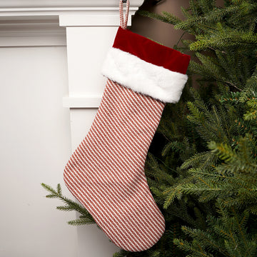 Striped Socking With White Cuff