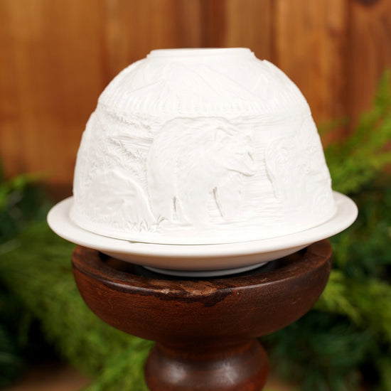 Bear Luumii Porcelain Light Dome Christmas Place