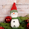 Fabric Snowman Christmas Ornament 2 Styles Red Hat - Christmas Place