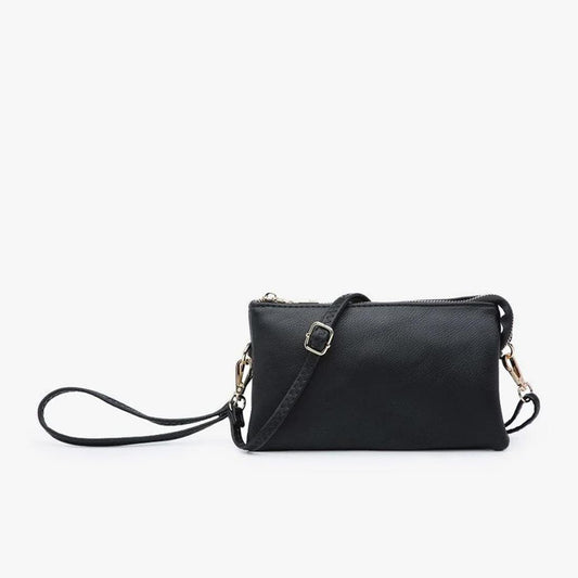 Black Riley Crossbody Wristlet