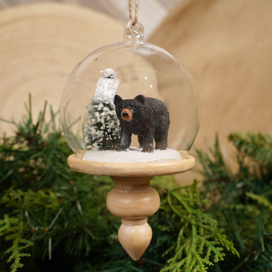 5IN BEAR IN FINIAL ORN - Christmas Place
