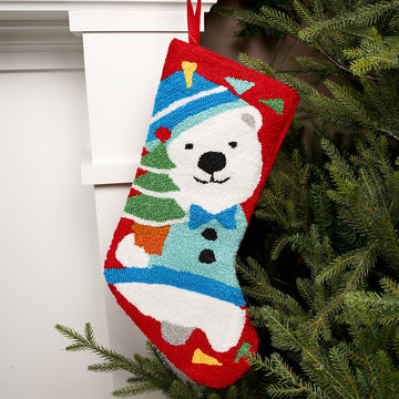 Red Stocking With Polar Bear