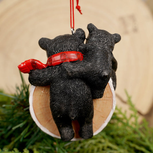 4IN RELAX BLACK BEAR ORN - Christmas Place