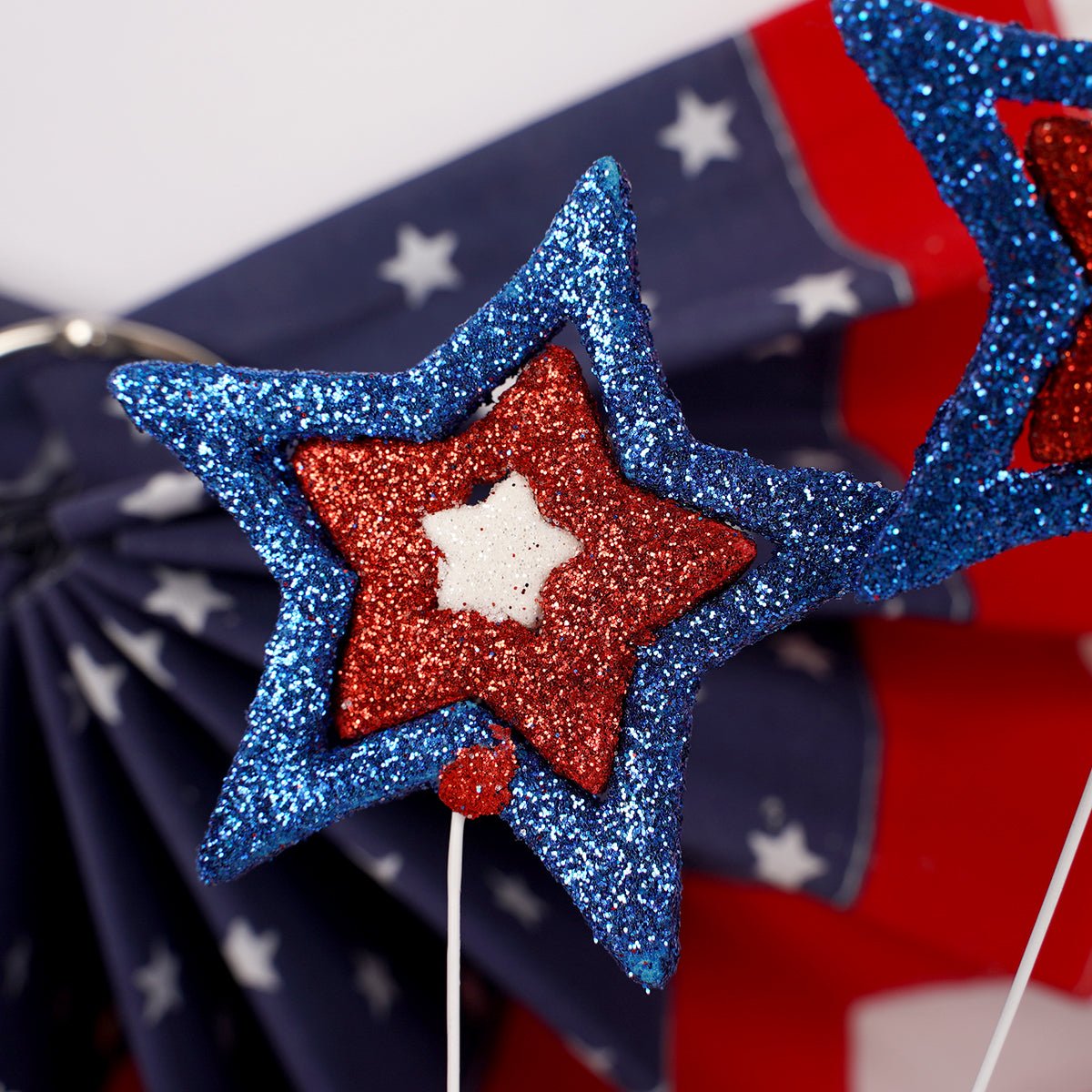 Triple Glitter Star Pick - Christmas Place