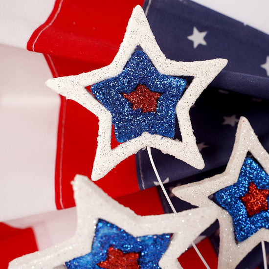 Triple Glitter Star Pick - Christmas Place
