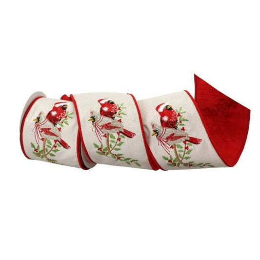 Cardinal Holly Ribbon