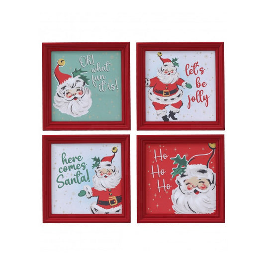 Oh What Fun Santa Framed Art