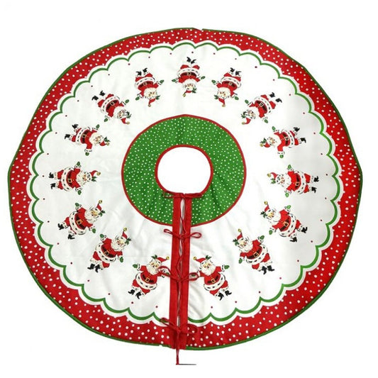 Red Green Dancing Santa Tree Skirt - Christmas Place