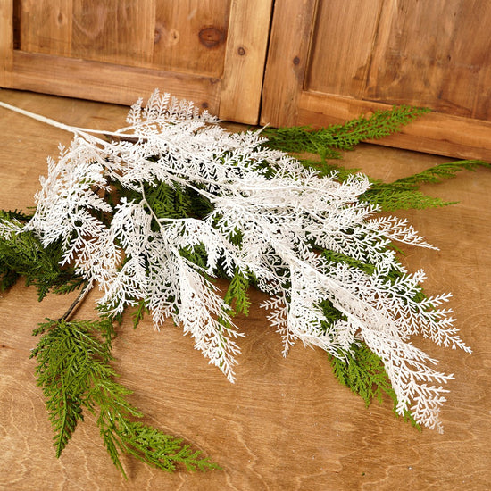 43in Frosted Fern Spray - Christmas Place