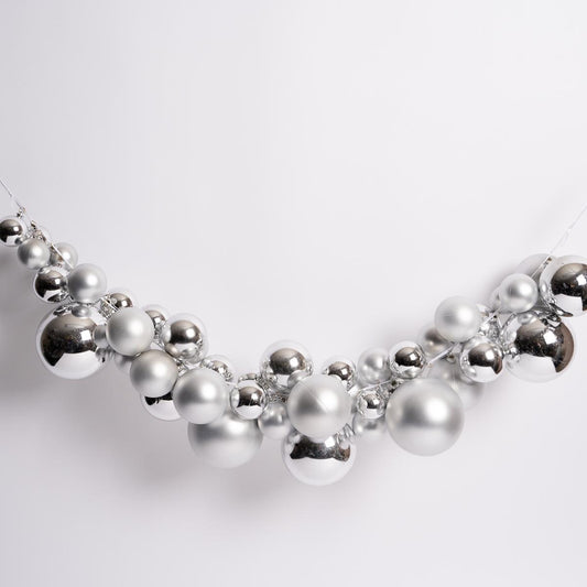 36 Inch Silver Ball Garland