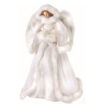 16in White Angel With Hood