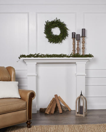 6FT White Spruce Cone Garland