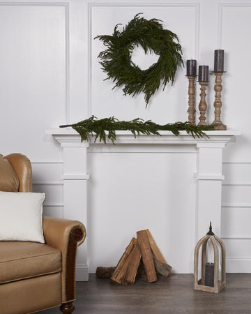 48in Iced Garden Norfolk Pine Garland