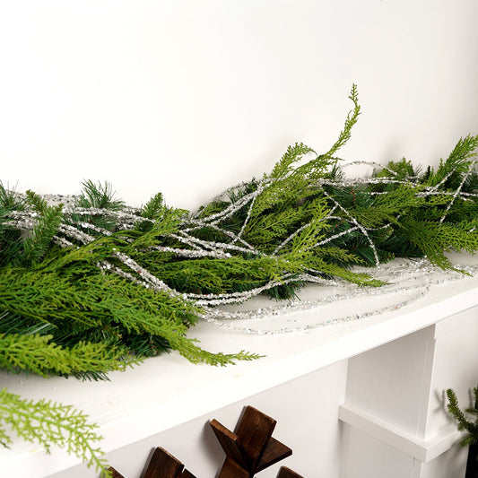 Silver Sequin Rain Spray - Christmas Place