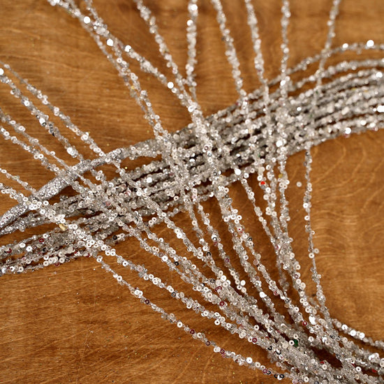 Silver Sequin Rain Spray - Christmas Place