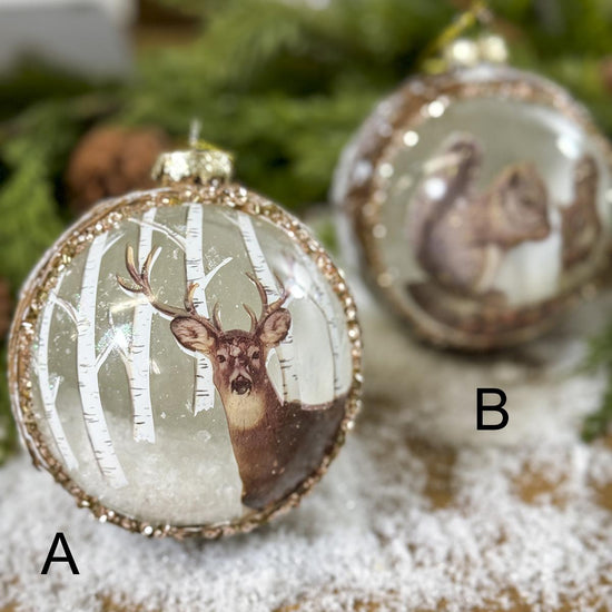 Glass Birch Log Ball Ornament - Christmas Place