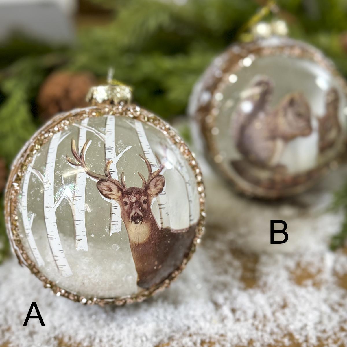 Glass Birch Log Ball Ornament - Christmas Place