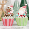 Santa and Gingerbread Man Cupcake Decor - Christmas Place