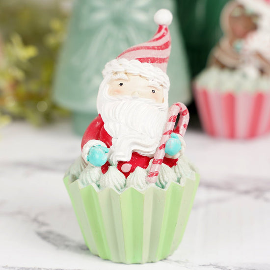Santa and Gingerbread Man Cupcake Decor Santa in a Cupcake - Christmas Place