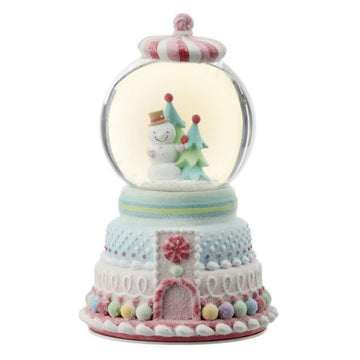 Candy Snowman Music Waterglobe