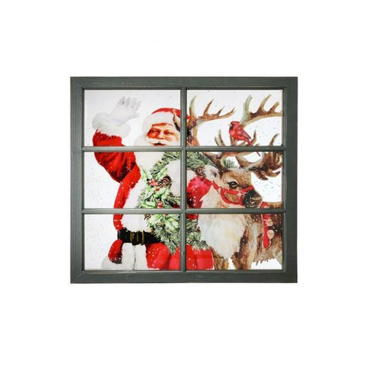 26x26 Santa Reindeer Picture