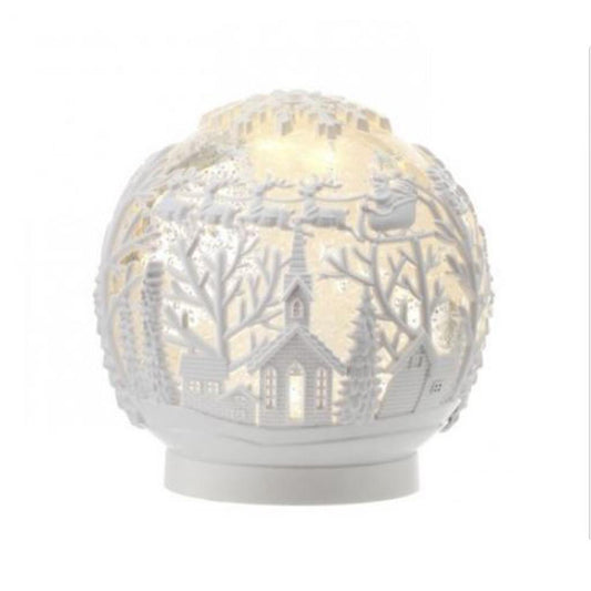LED White Church Shimmer Ball