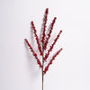 28 Inch Red Frosted Berry Cluster Branch - Christmas Place