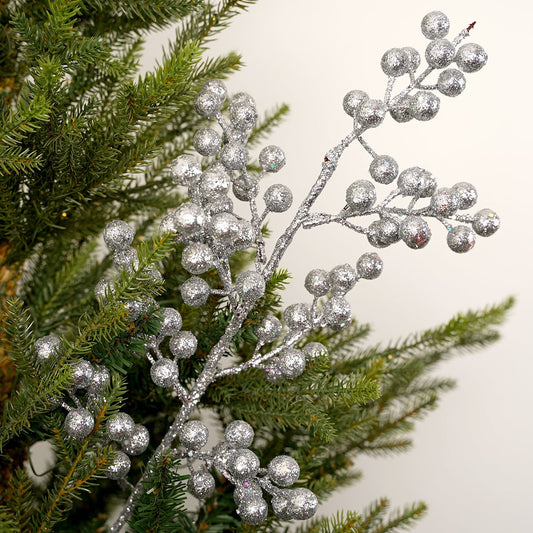 Glittered Berry Spray - Christmas Place